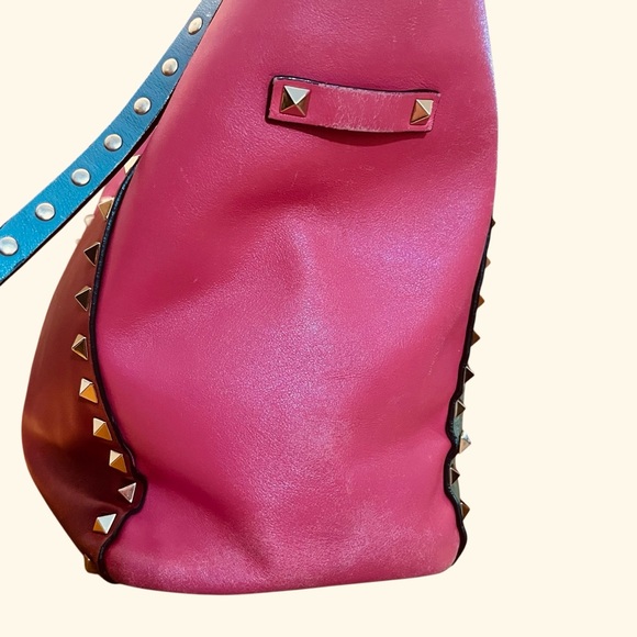 Valentino Garavani Rockstud Multicolor Medium Tote | Leather | Color Block - Picture 15 of 16